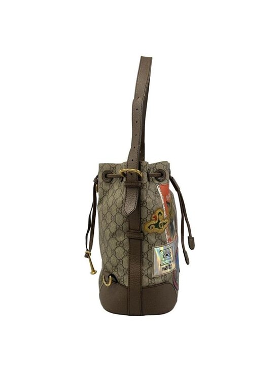 Gucci Shoulder Bag Courier Beige Ebony Dark Brown 2-Way - Picture 2 of 15